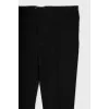 Tapered wool trousers with creases