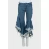Ruffled denim breeches