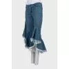 Ruffled denim breeches