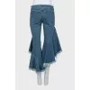 Ruffled denim breeches