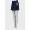 Blue mini skirt with fringe