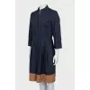 Two-tone long sleeve dress