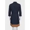 Two-tone long sleeve dress