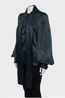 Slim fit silk blouse