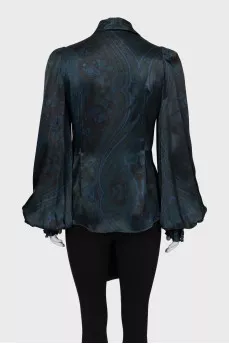 Slim fit silk blouse