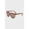 Wayfarer sunglasses in a transparent frame