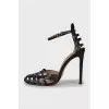 Braided leather shoes