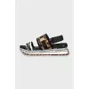 Animal print sandals