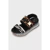 Animal print sandals