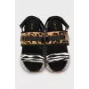 Animal print sandals