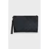 Men's checked clutch