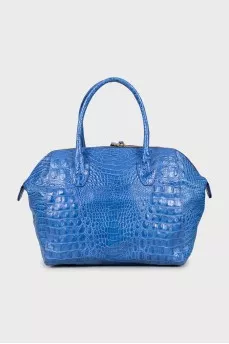 Blue leather bag