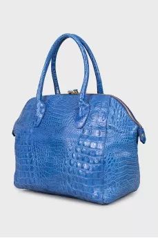 Blue leather bag