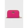 Leather wallet with patches