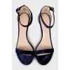 Velor high heel sandals