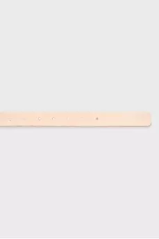 Leather belt with triangle buckle