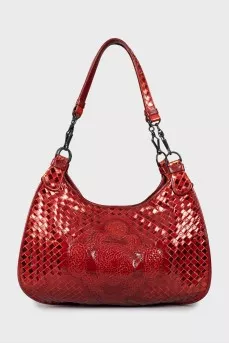 Red wicker bag