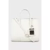 Eco-leather tote bag with tag