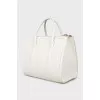 Eco-leather tote bag with tag