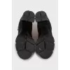Leather Block Heel Ankle Boots