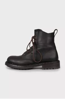Men's brown leather boots