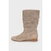Light brown leather boots