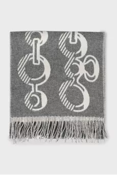 Printed cashmere scarf
