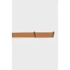 Thin brown leather belt