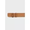 Wide brown leather belt