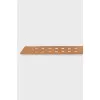 Wide brown leather belt