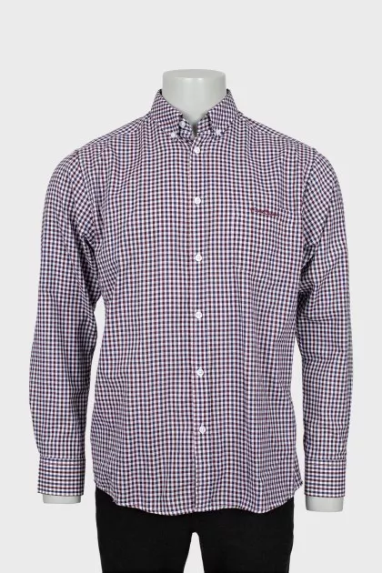 Men's plaid shirt with tag