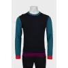 Men's knitted jumper in combined colors