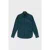 Men's green printed shirt