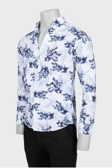 Men's fitted shirt in floral print