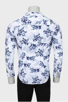Men's fitted shirt in floral print