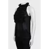 Semi-sheer ruffled tank