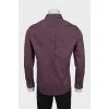 Men's burgundy printed shirt