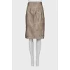 Gold tapered skirt