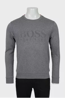 Men's sweatshirt with embossed logo