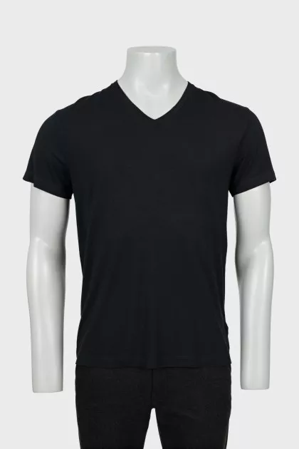 Men's black V-Neck T-Shirt