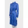 Printed shirt dress with waistband