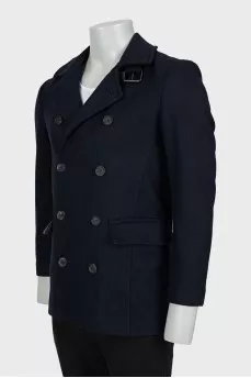 Men's double-breasted cropped coat