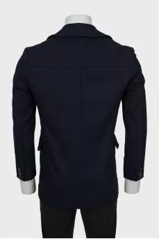 Men's double-breasted cropped coat