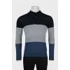 Men's wool jumper in combined colors