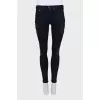 Skinny jeans with leather inserts