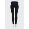 Skinny jeans with leather inserts