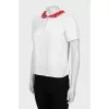 White T-shirt with printed collar