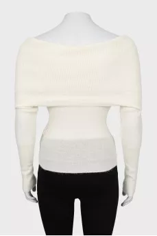 Knitted open back sweater