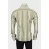 Men's fitted shirt with stripe print