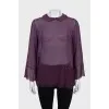 Transparent purple blouse